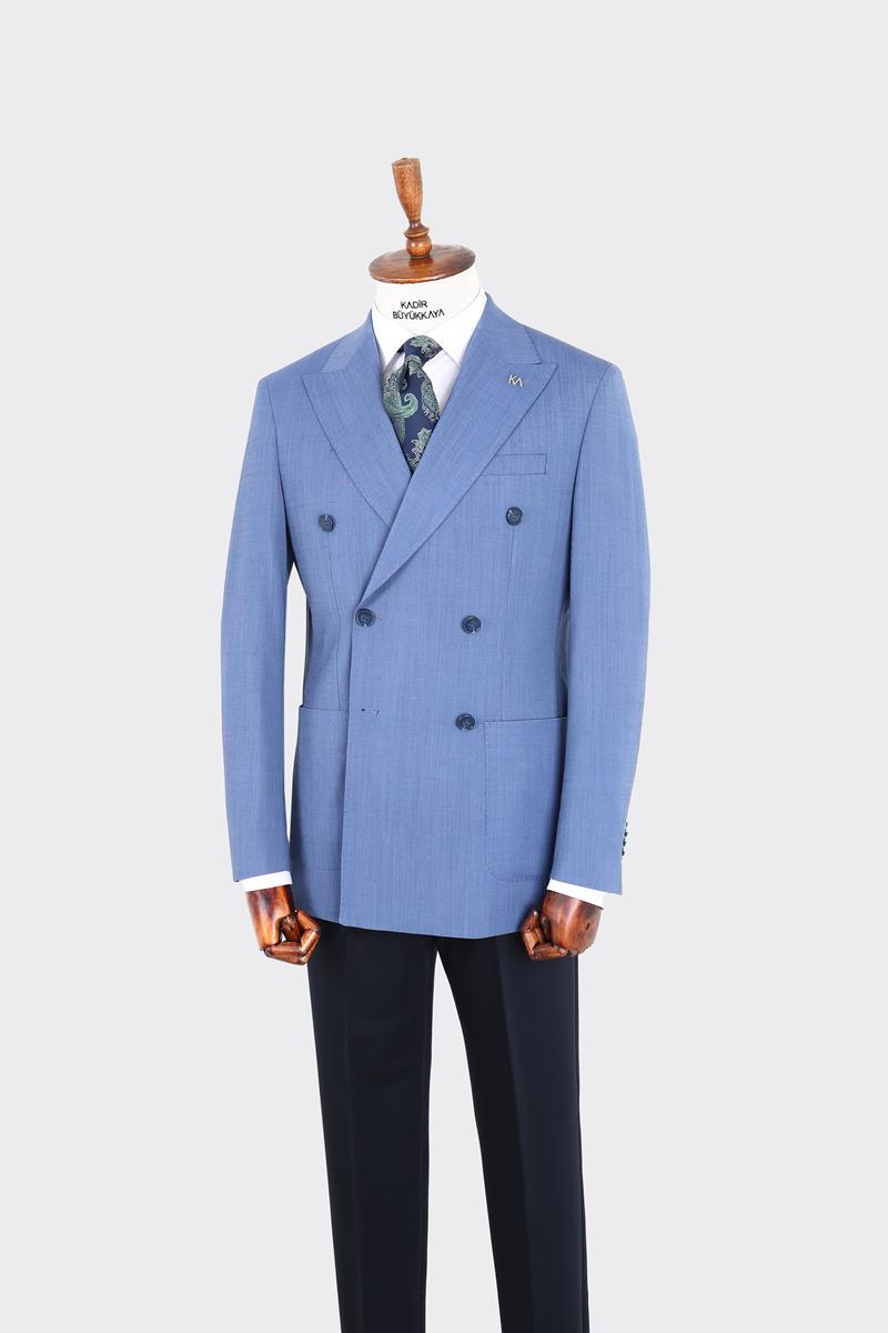 Kırlangıç Yaka Kruvaze Erkek Ceket-KAX5201S