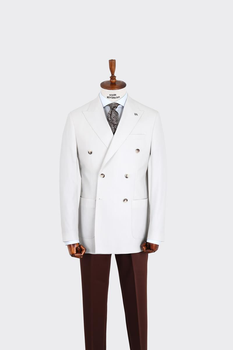Kırlangıç Yaka Kruvaze Erkek Ceket-KAX5200S
