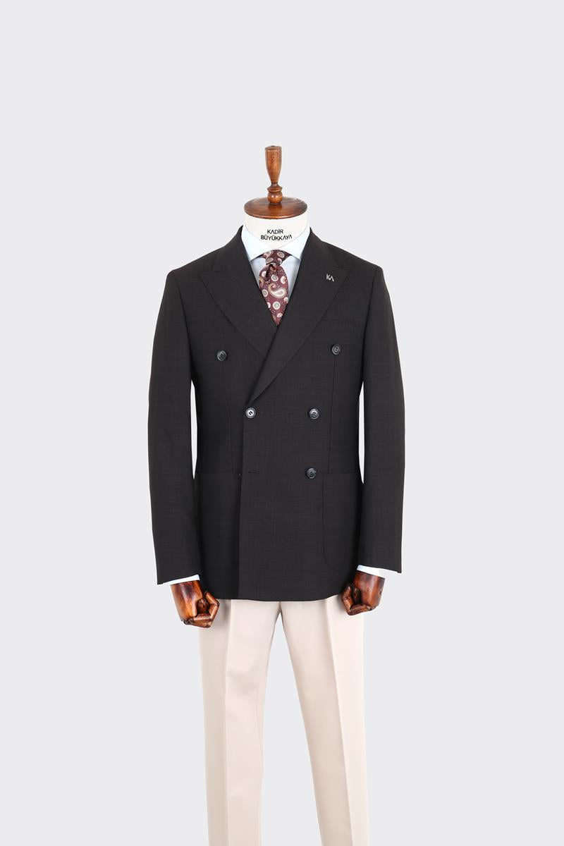 Kırlangıç Yaka Kruvaze Erkek Ceket-KAX5205S