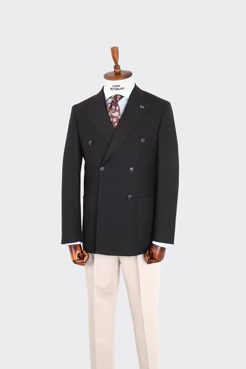 Kırlangıç Yaka Kruvaze Erkek Ceket-KAX5205S