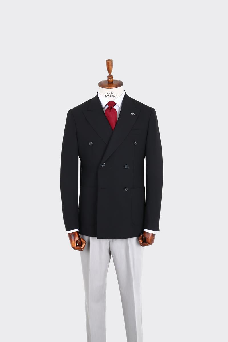 Kırlangıç Yaka Kruvaze Erkek Ceket-KAX5205S