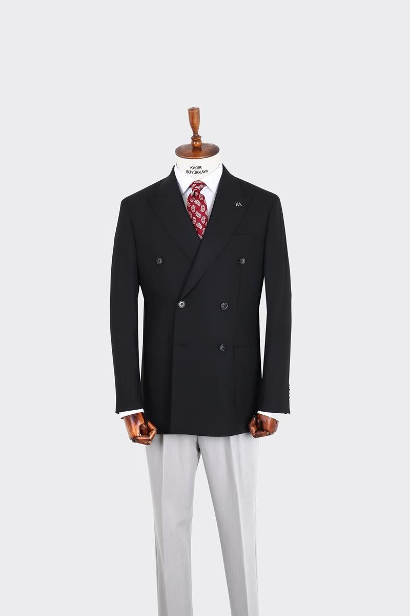 Kırlangıç Yaka Kruvaze Erkek Ceket-KAX5208S