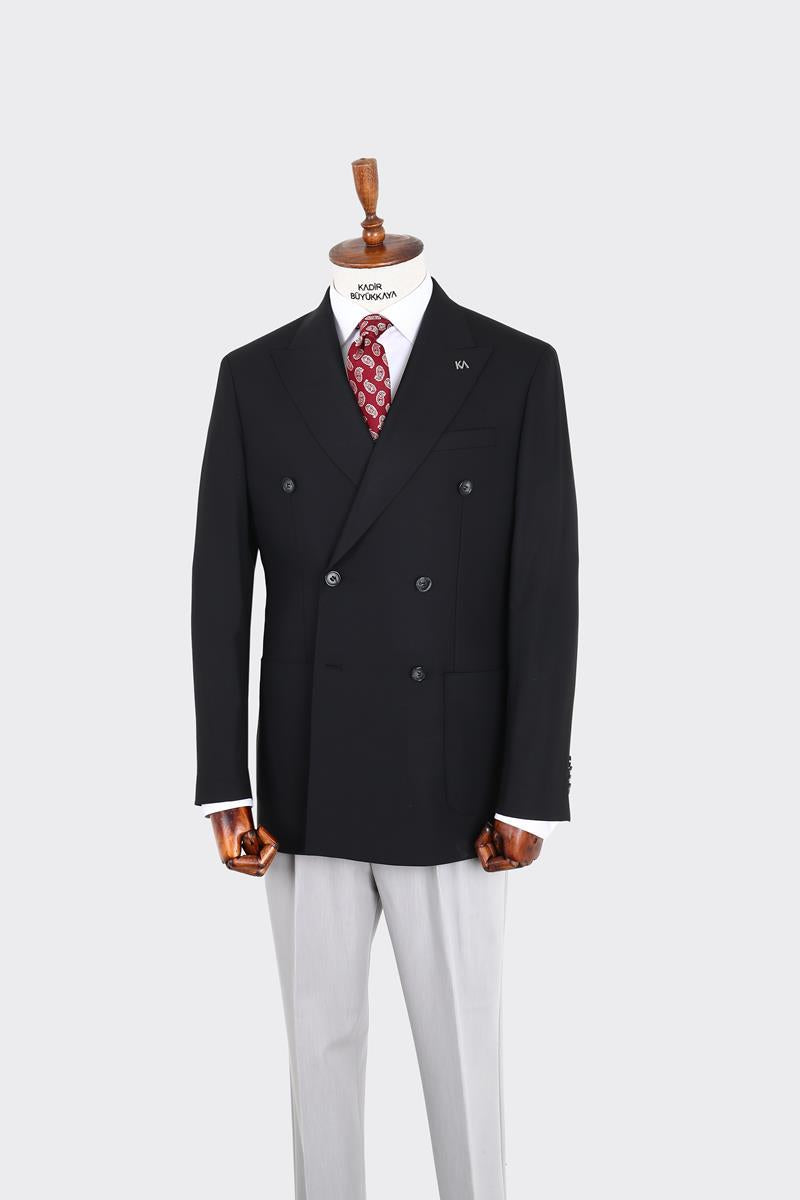 Kırlangıç Yaka Kruvaze Erkek Ceket-KAX5208S