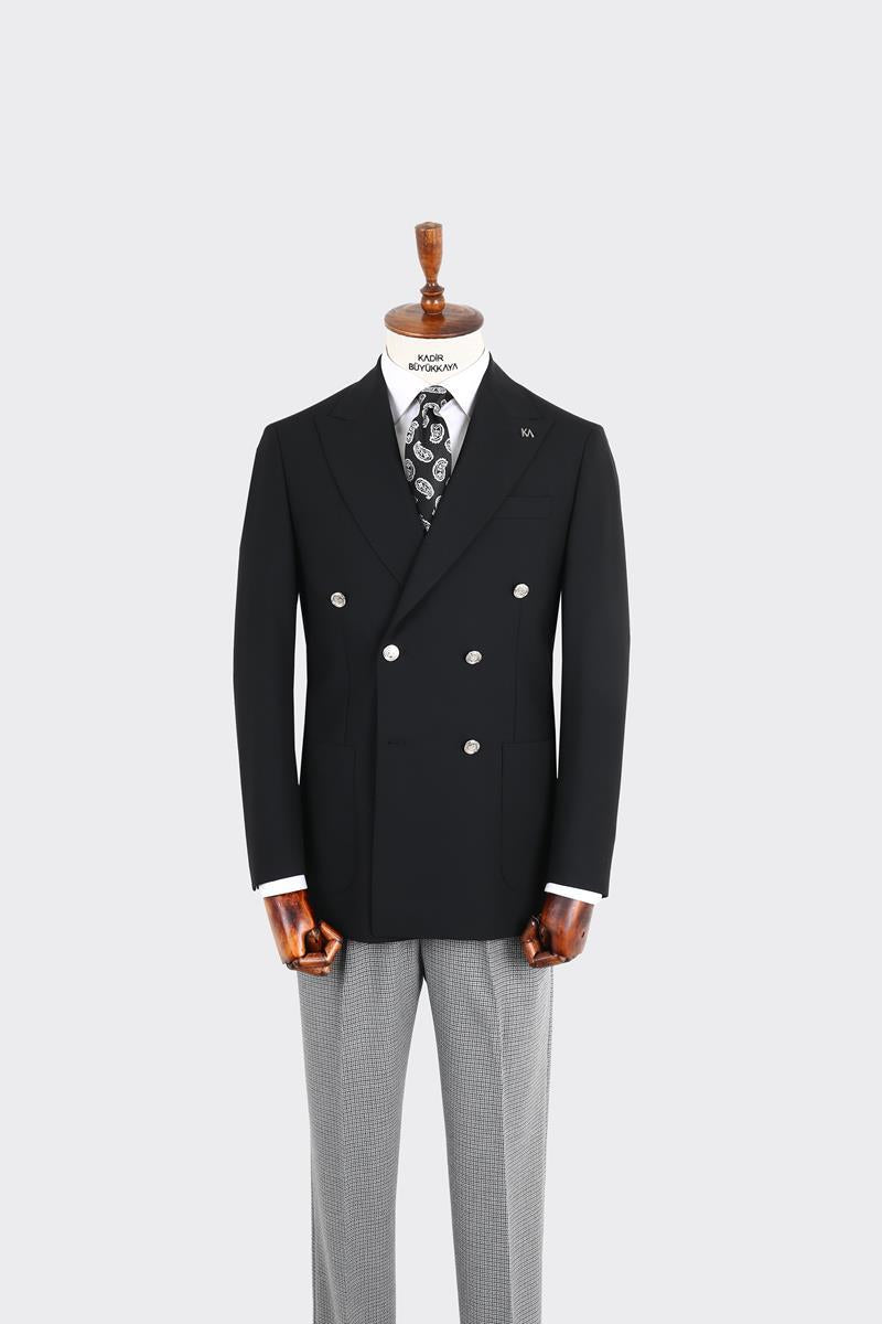 Kırlangıç Yaka Kruvaze Erkek Ceket-KAX5233S
