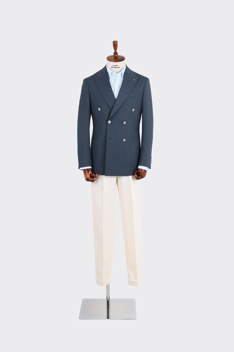 Kırlangıç Yaka Kruvaze Erkek Ceket-KAX5231S