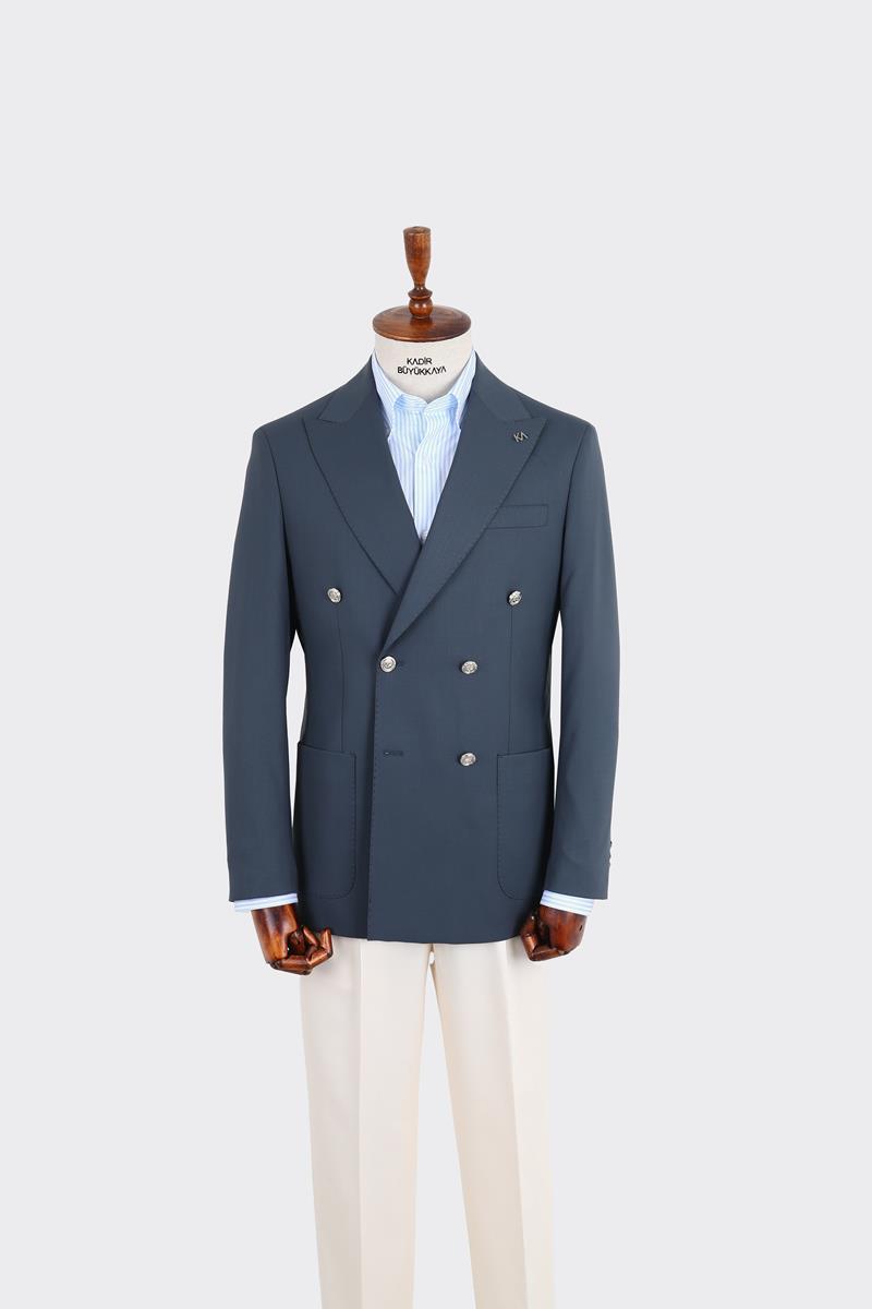 Kırlangıç Yaka Kruvaze Erkek Ceket-KAX5231S