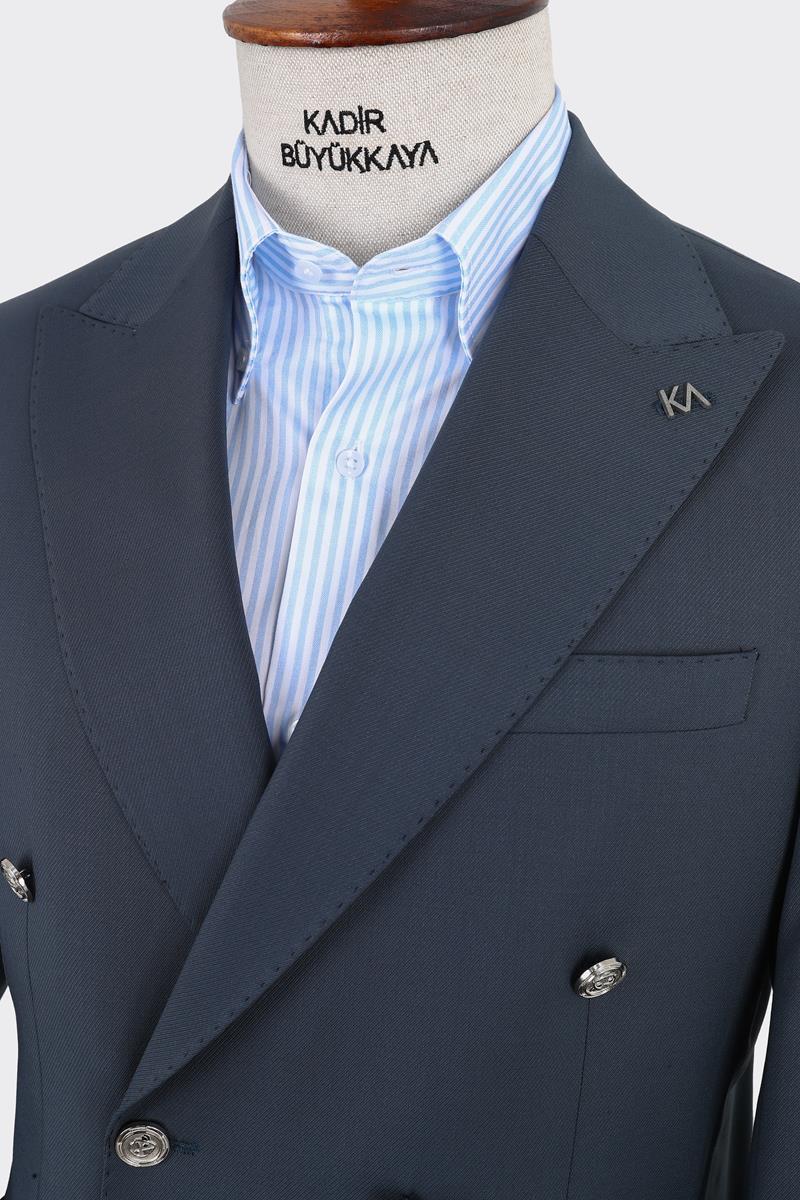 Kırlangıç Yaka Kruvaze Erkek Ceket-KAX5231S