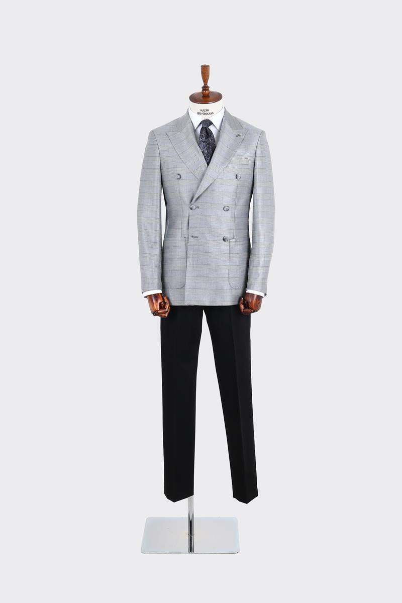 Kırlangıç Yaka Kruvaze Erkek Ceket-KAX5213S