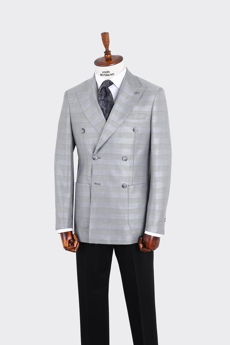 Kırlangıç Yaka Kruvaze Erkek Ceket-KAX5213S