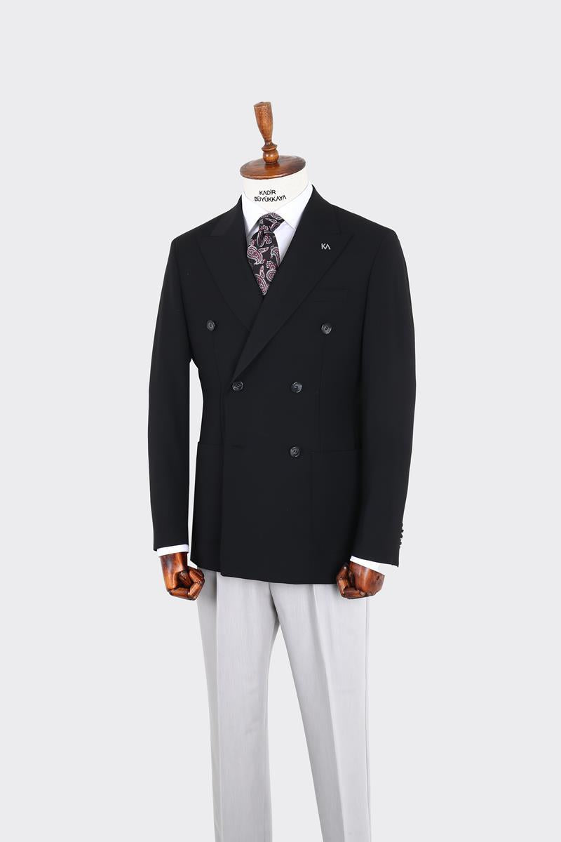 Kırlangıç Yaka Kruvaze Erkek Ceket-KAX5207S