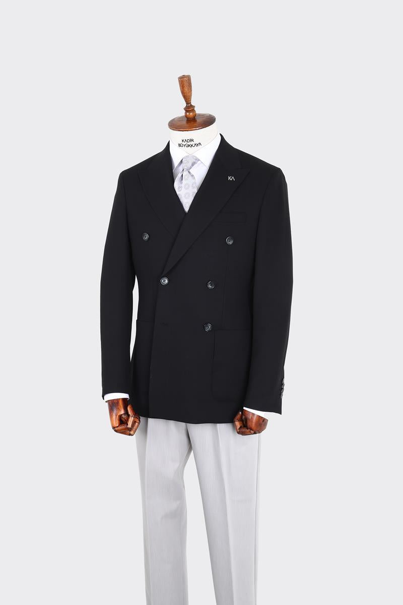 Kırlangıç Yaka Kruvaze Erkek Ceket-KAX5204S