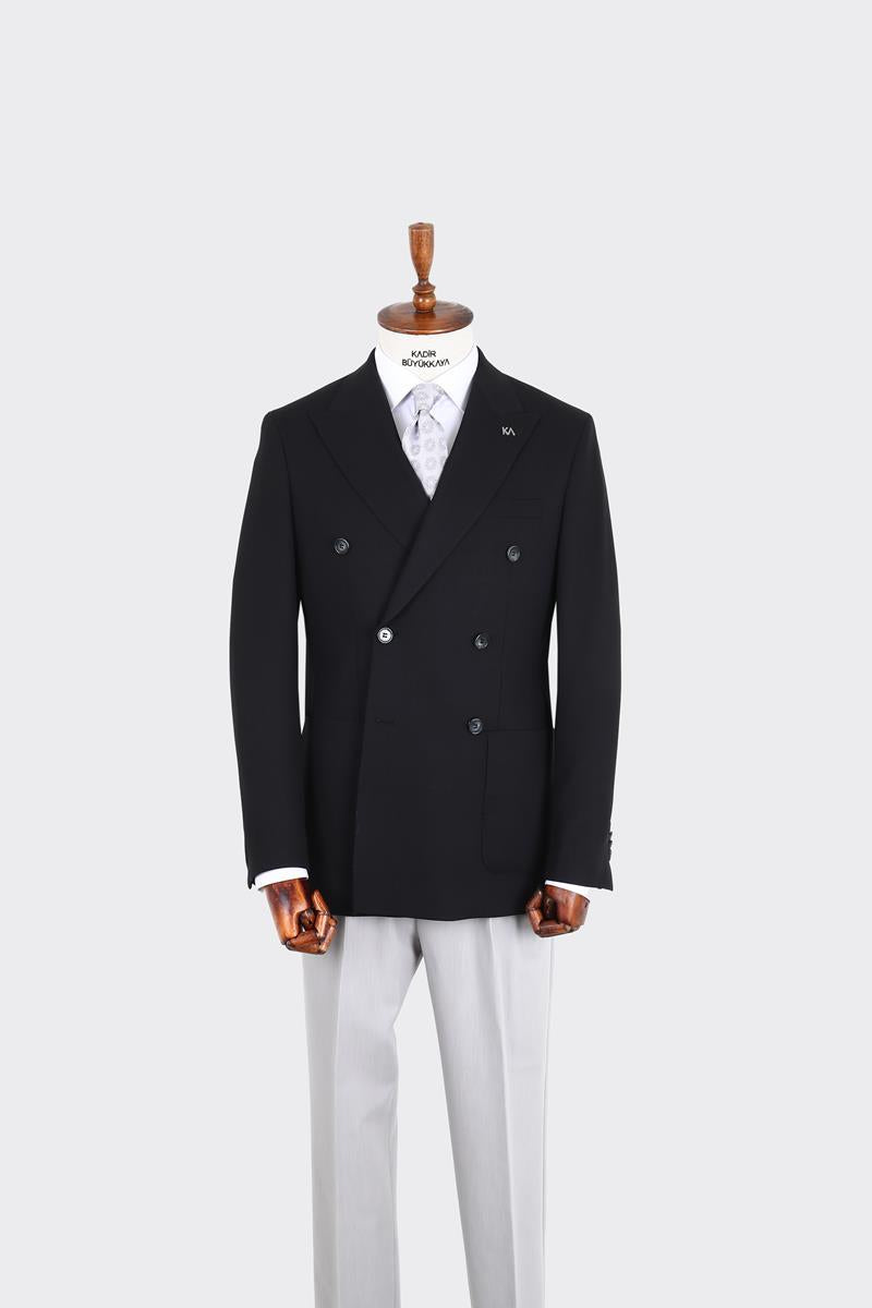Kırlangıç Yaka Kruvaze Erkek Ceket-KAX5204S