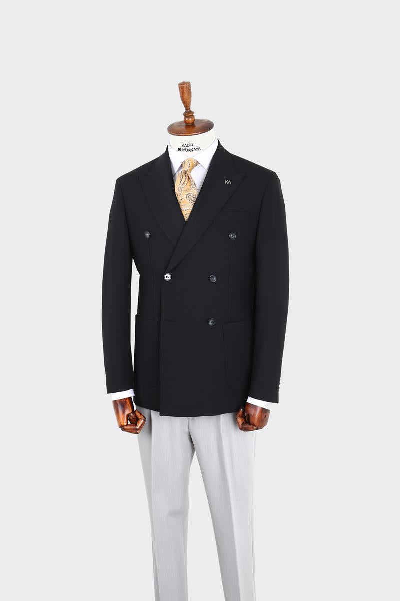 Kırlangıç Yaka Kruvaze Erkek Ceket-KAX5211S