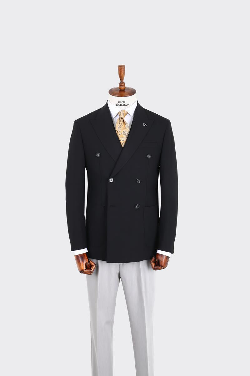 Kırlangıç Yaka Kruvaze Erkek Ceket-KAX5211S
