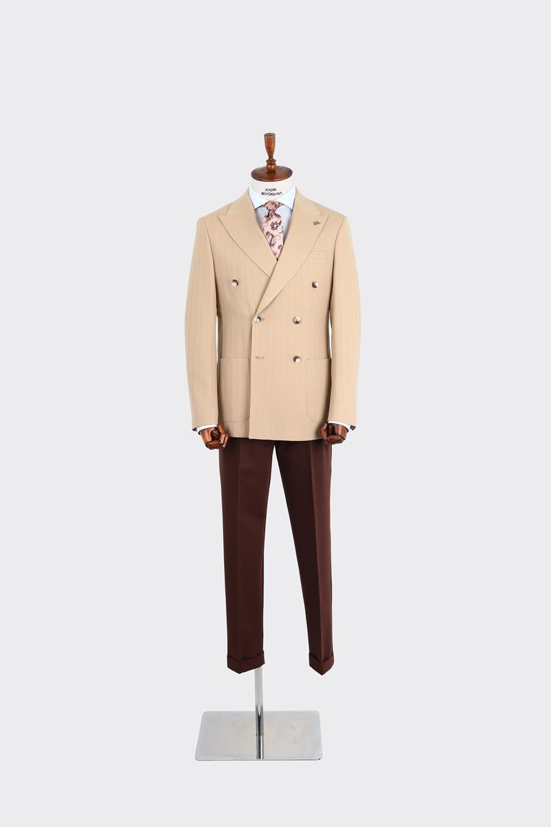 Kırlangıç Yaka Kruvaze Erkek Ceket-KAW5246W