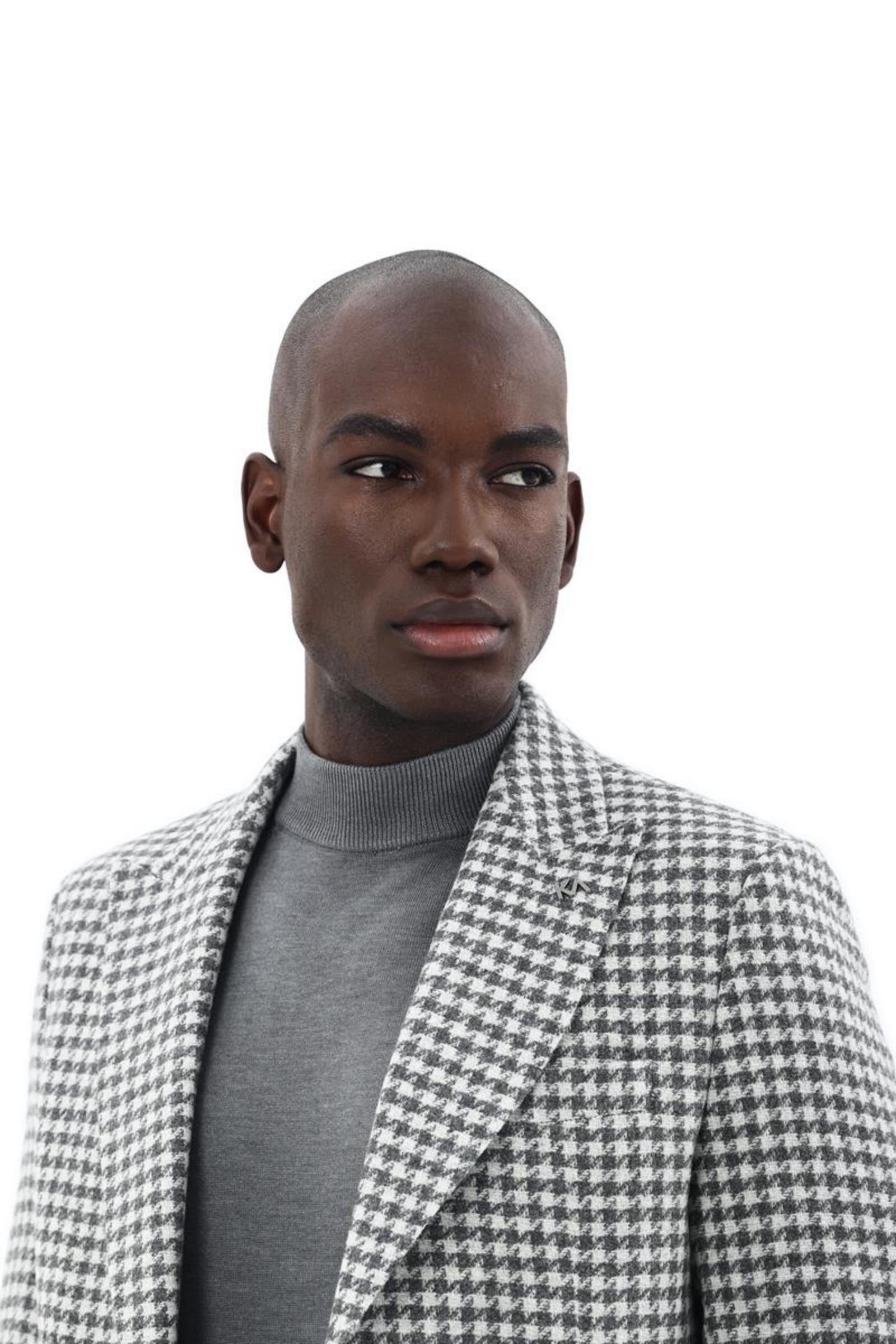 Kırlangıç Yaka Kruvaze Erkek Ceket-KAX5157W