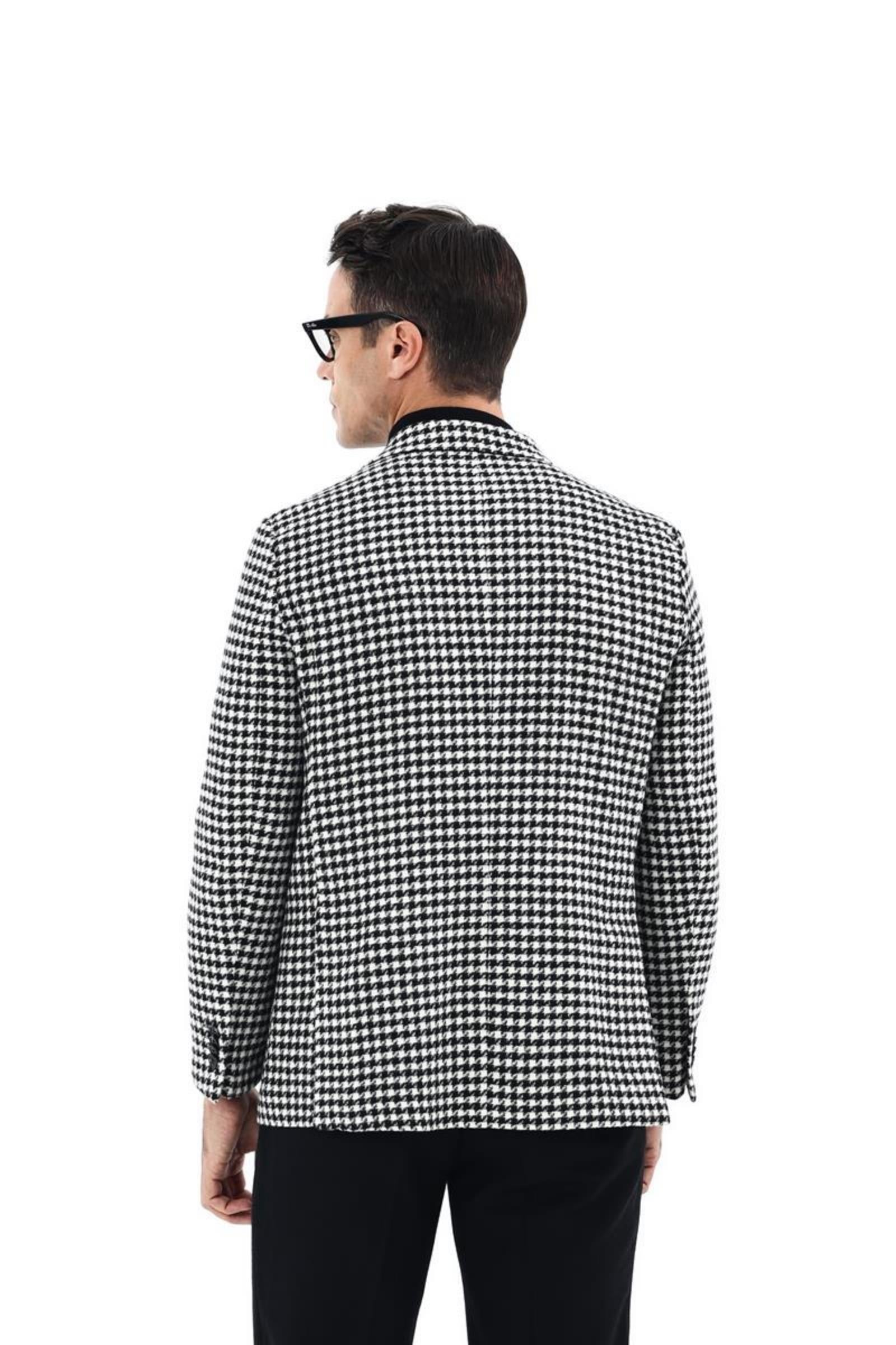 Kırlangıç Yaka Kruvaze Erkek Ceket-KAX5157W