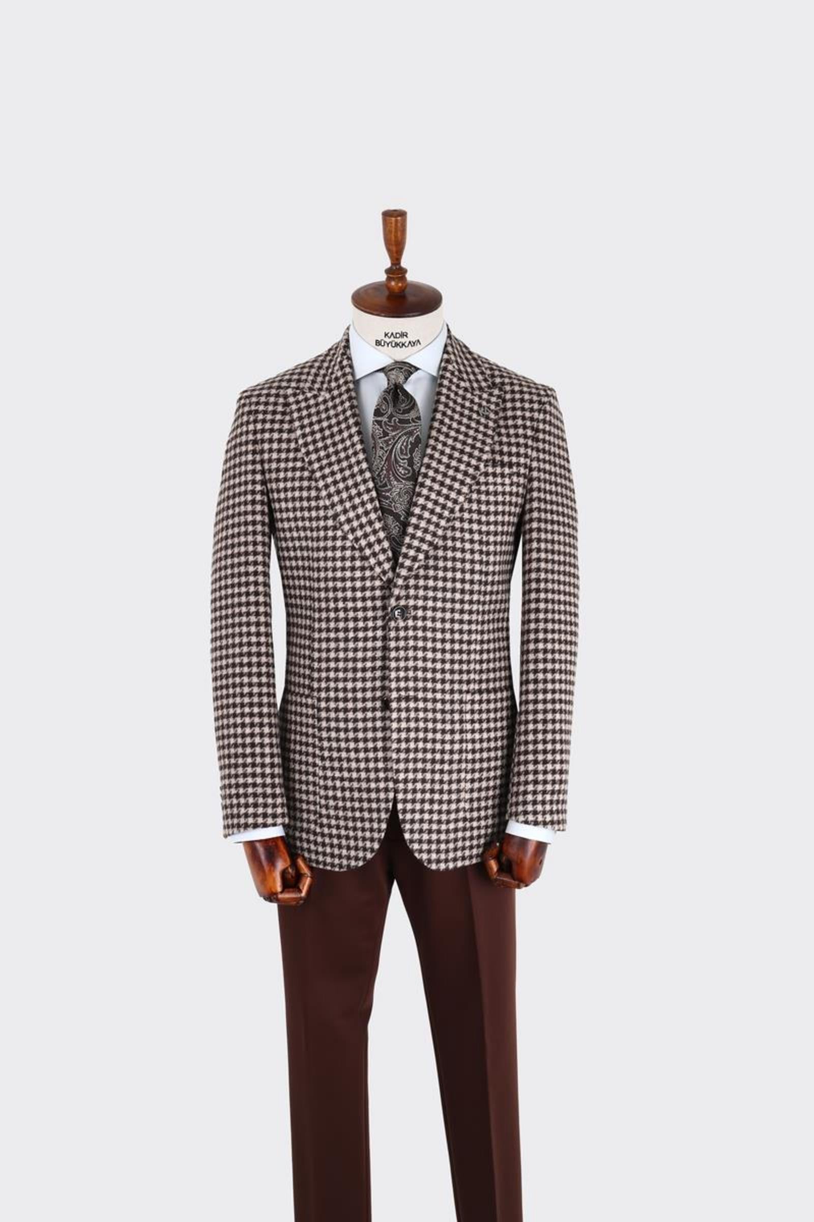 Kırlangıç Yaka Kruvaze Erkek Ceket-KAX5157W