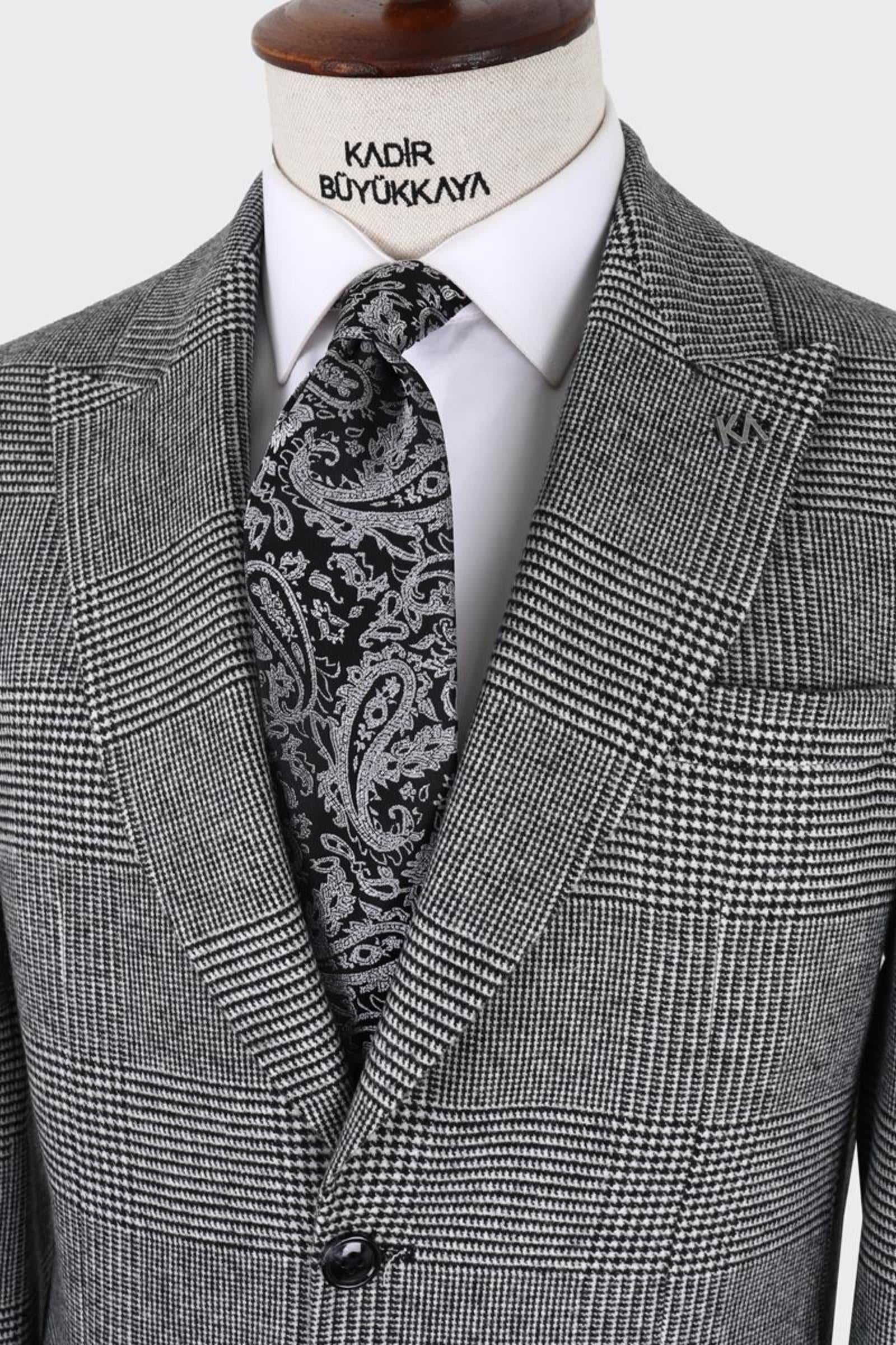 Kırlangıç Yaka Kruvaze Erkek Ceket-KAX5158W