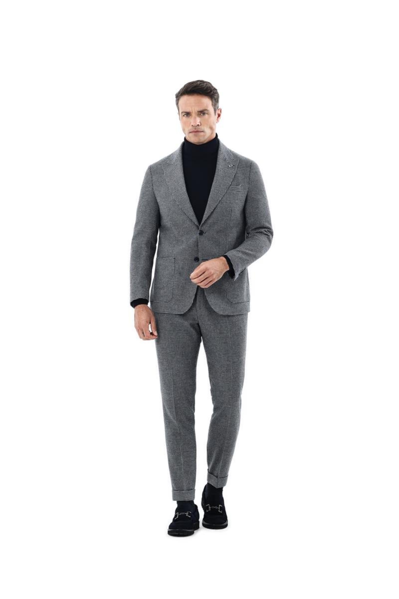 Erkek Kırlangıç Yaka Kruvaze  Ceket-KAX5956W