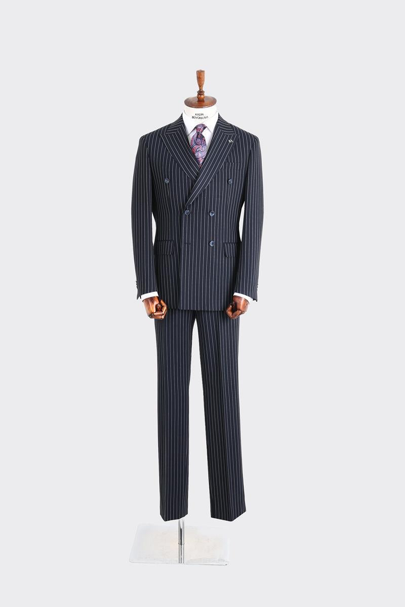 Kırlangıç Yaka Kruvaze Erkek Takım Elbise-KAX1204S