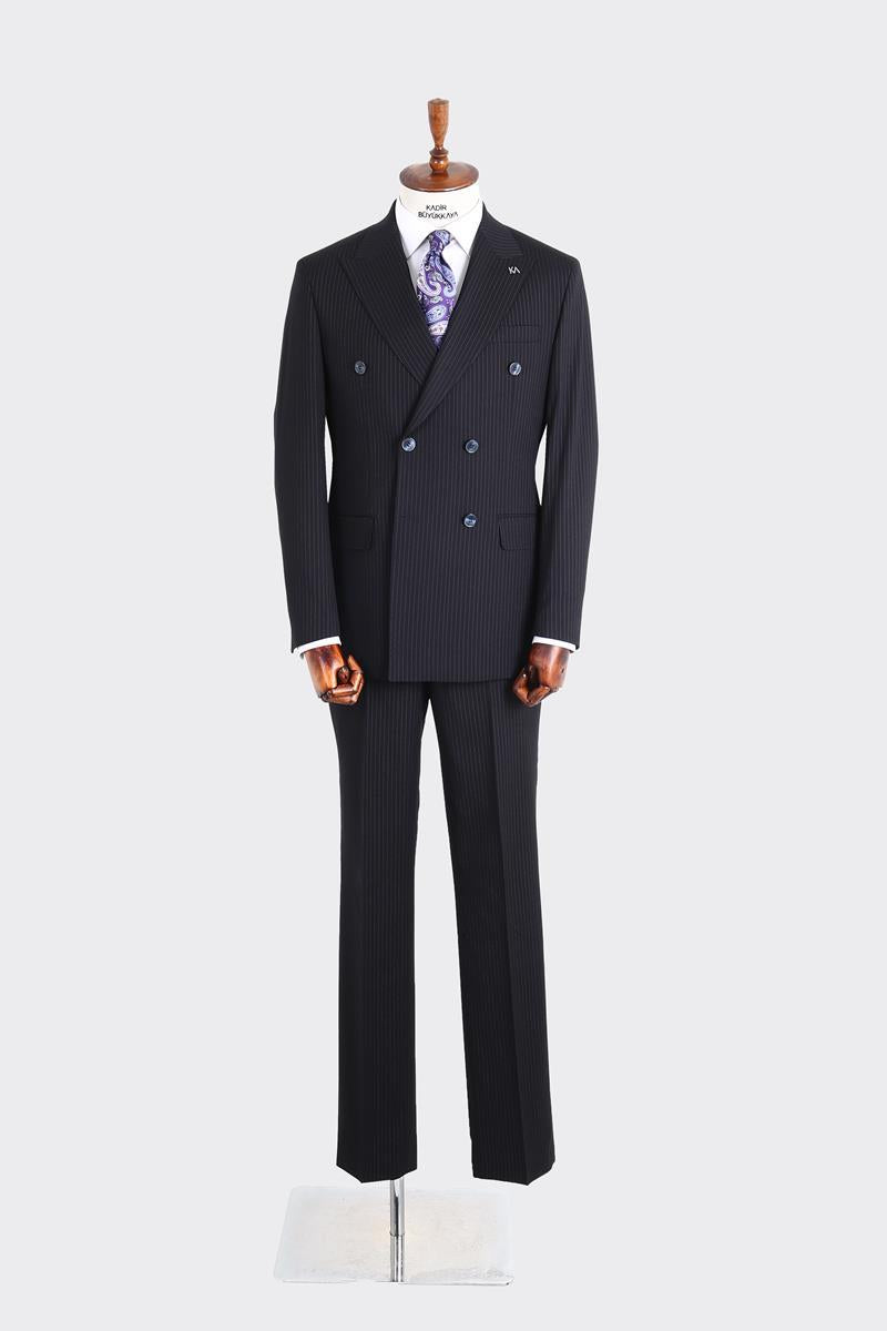 Kırlangıç Yaka Kruvaze Erkek Takım Elbise-KAX1205S