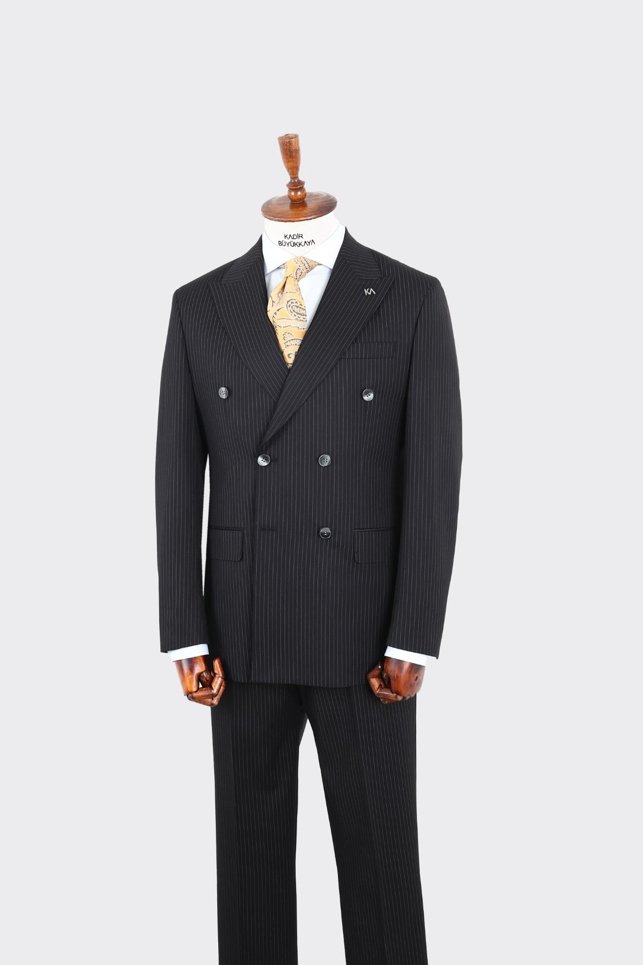 Kırlangıç Yaka Kruvaze Erkek Takım Elbise-KAX1205S