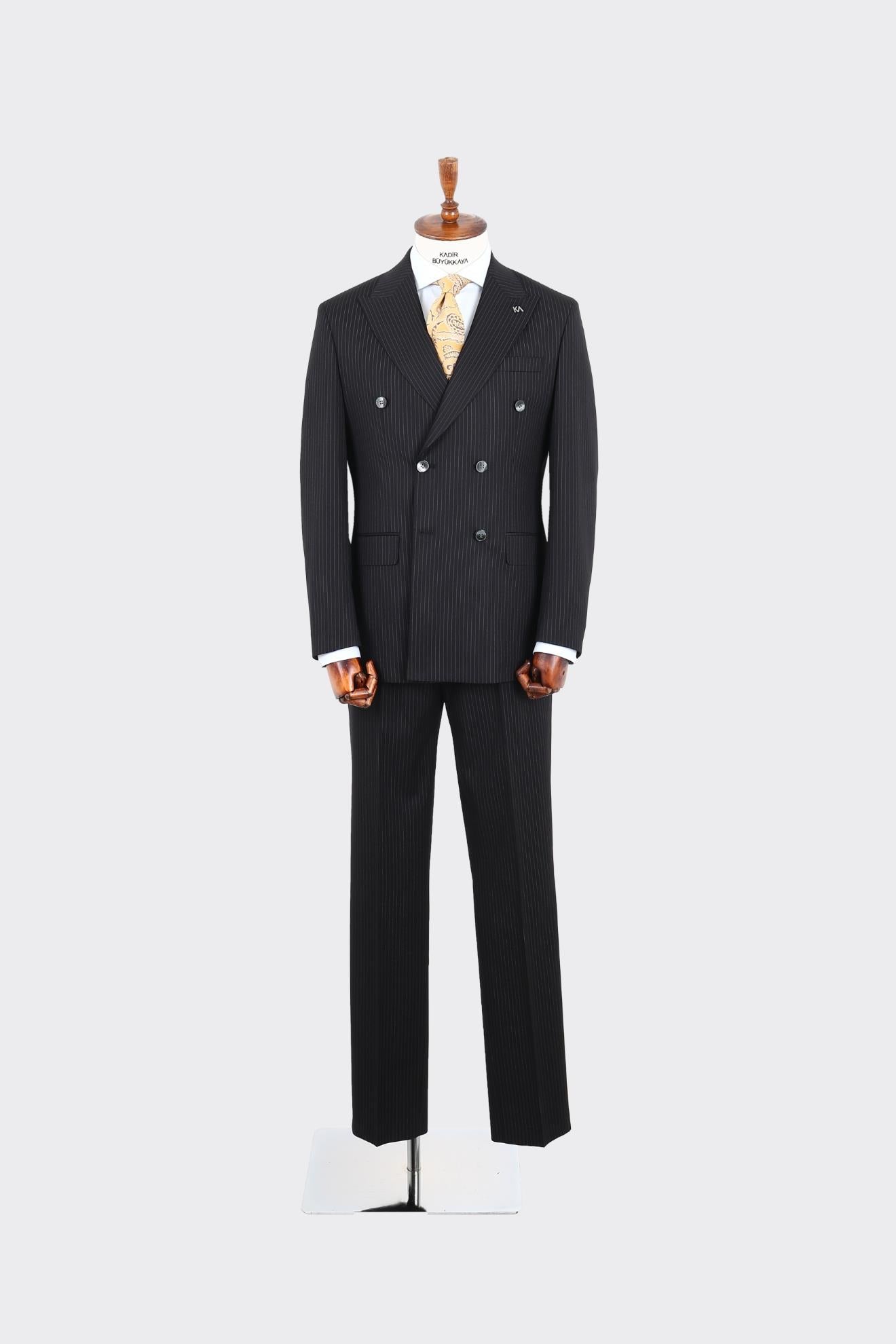 Kırlangıç Yaka Kruvaze Erkek Takım Elbise-KAX1205S