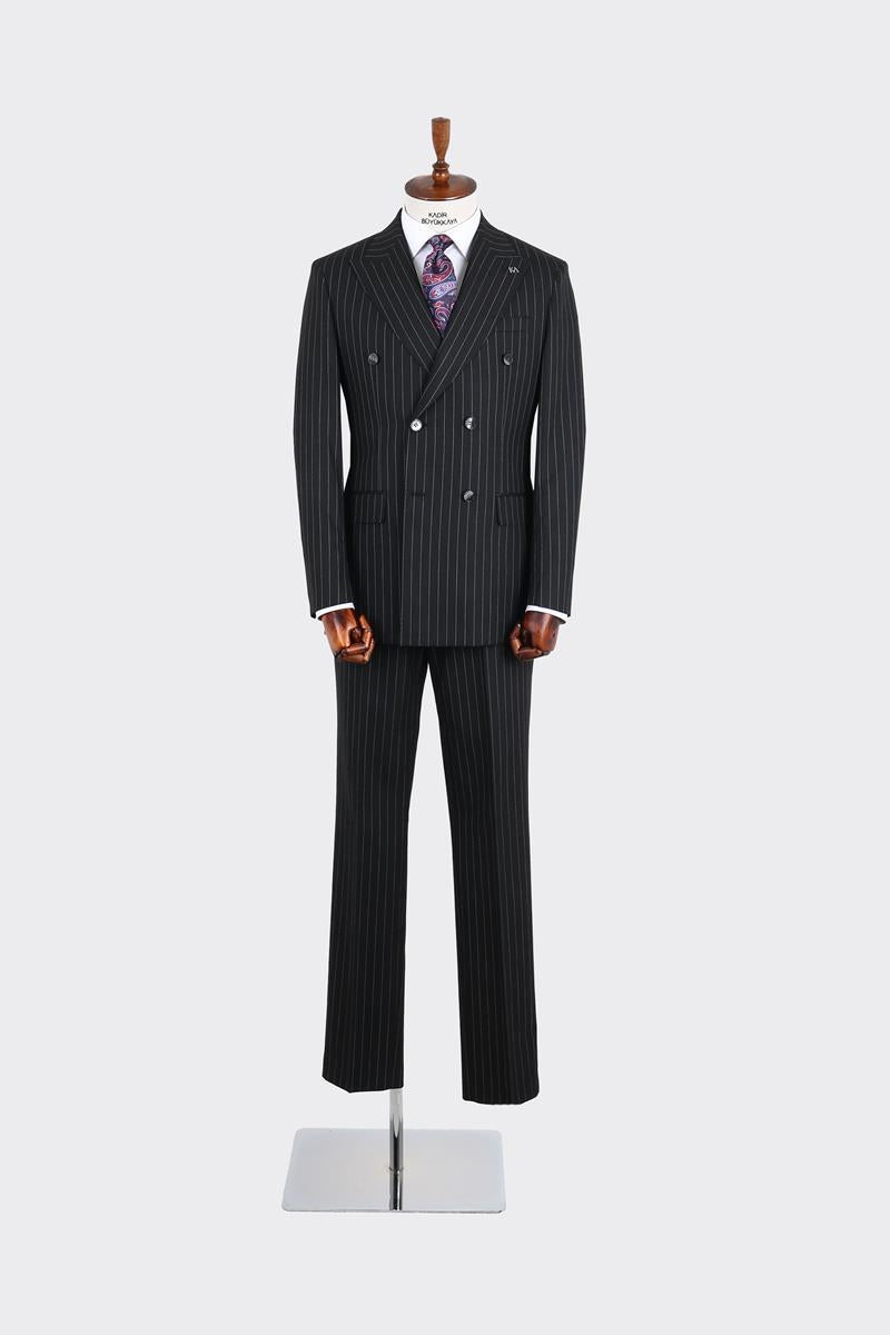 Kırlangıç Yaka Kruvaze Erkek Takım Elbise-KAX1202S