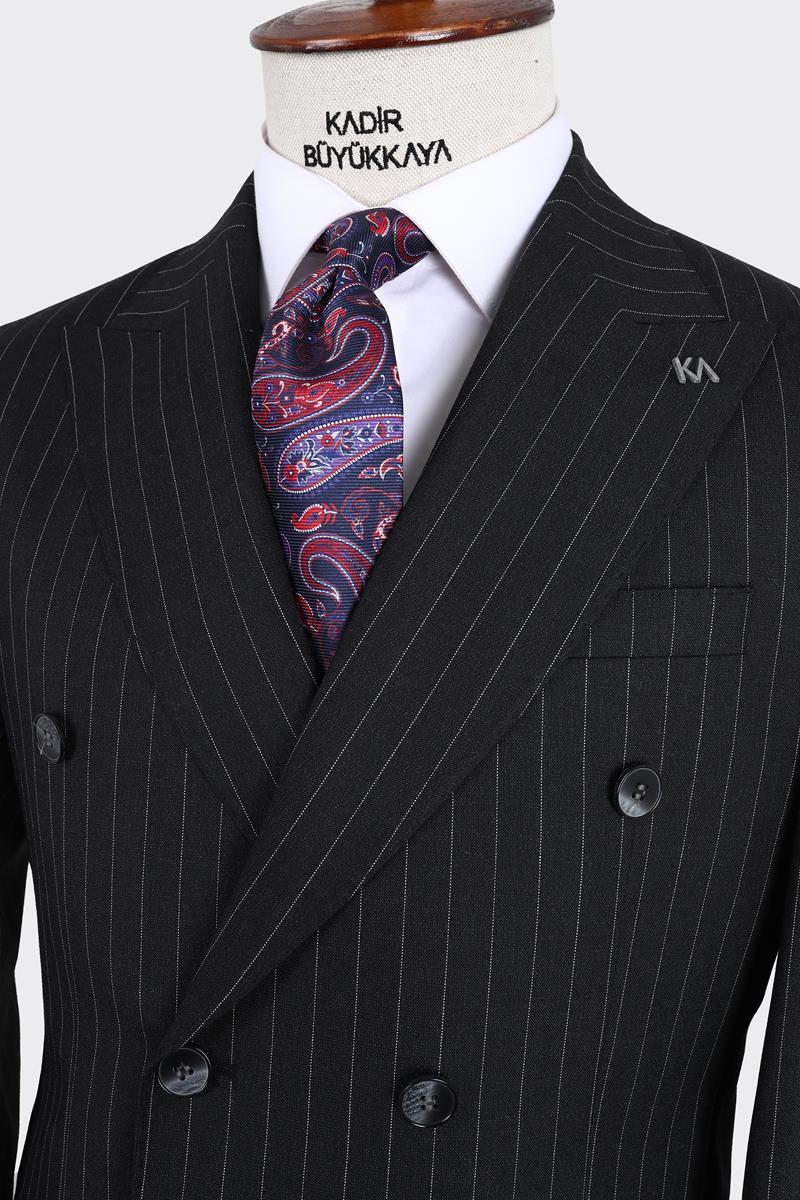 Kırlangıç Yaka Kruvaze Erkek Takım Elbise-KAX1202S