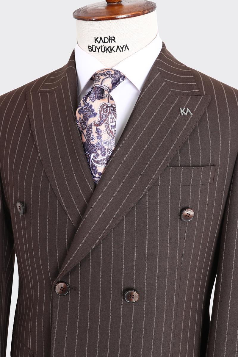 Kırlangıç Yaka Kruvaze Erkek Takım Elbise-KAX1200S