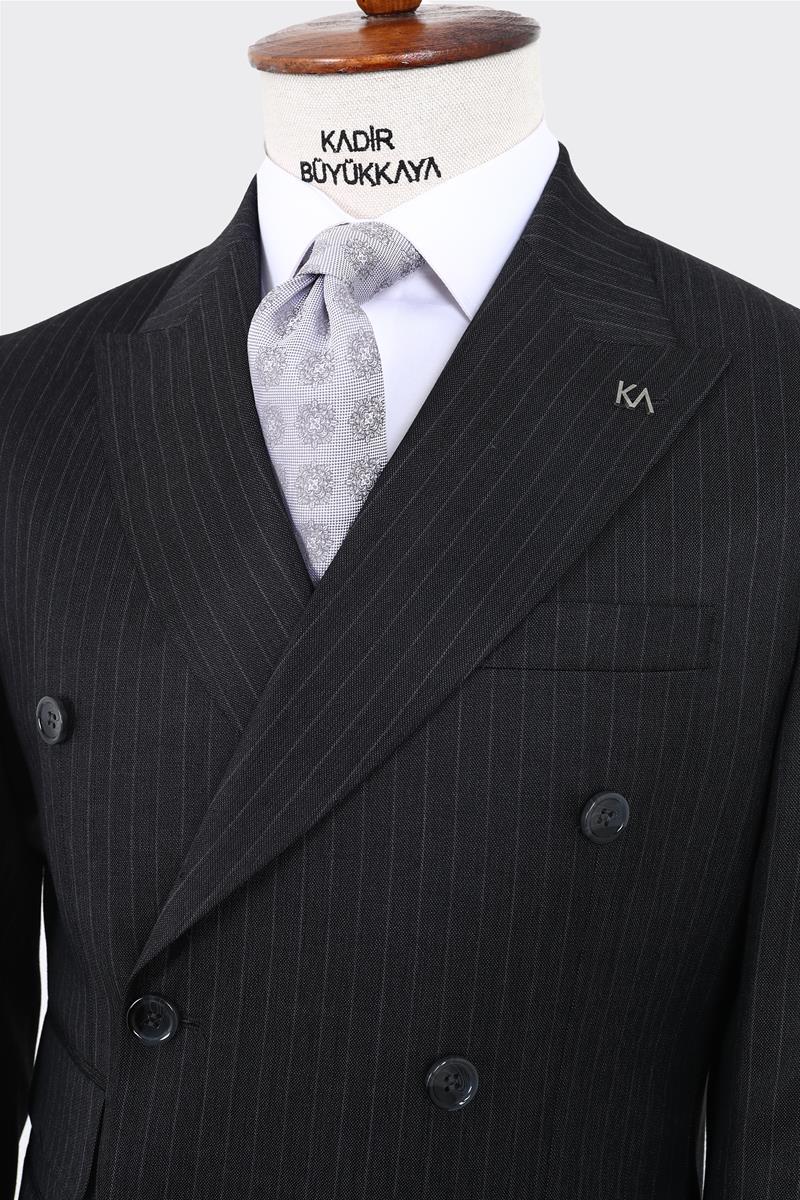 Kırlangıç Yaka Kruvaze Erkek Takım Elbise-KAW1267W