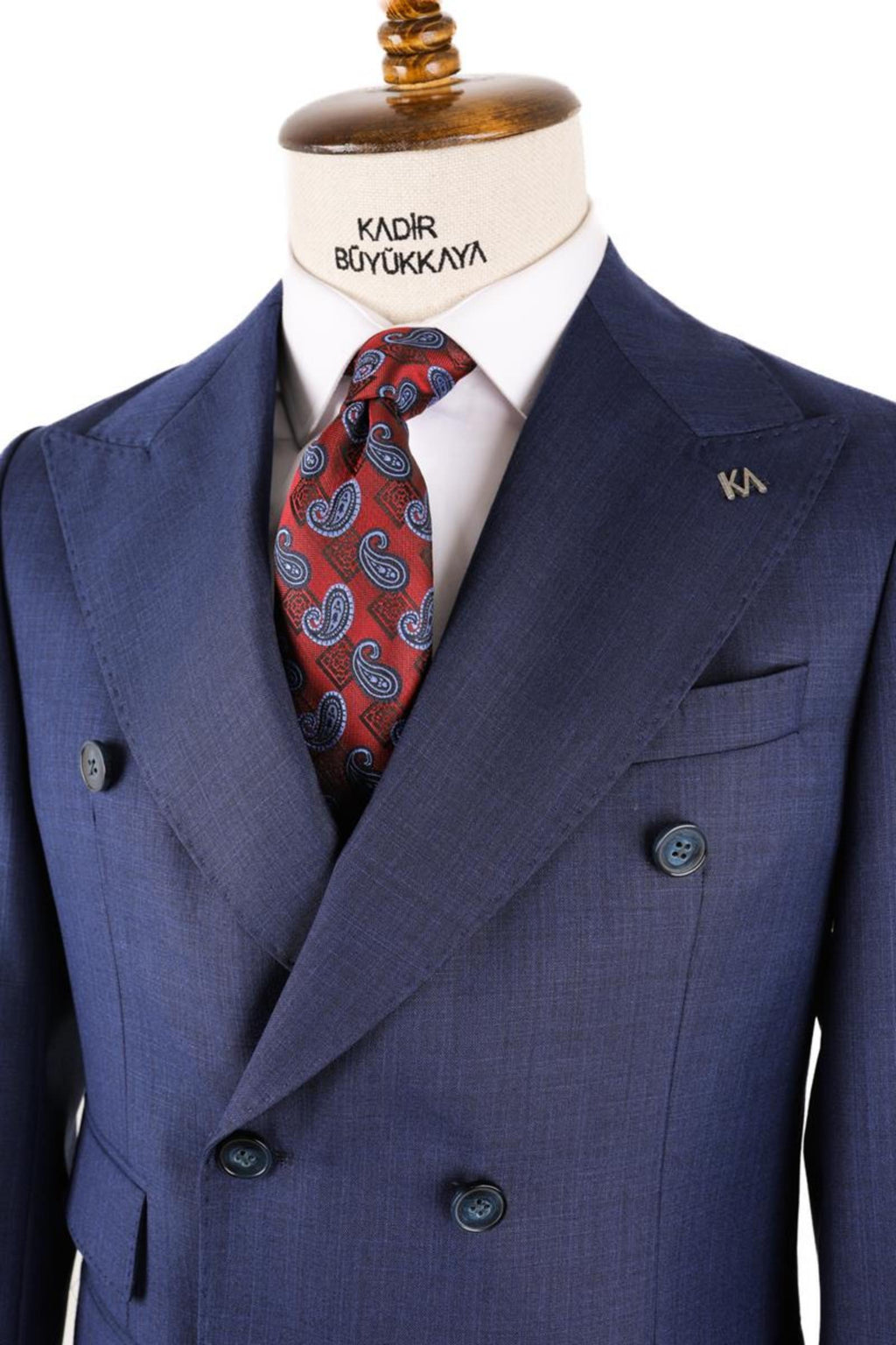 Kırlangıç Yaka Kruvaze Erkek Takım Elbise-KAV1216S