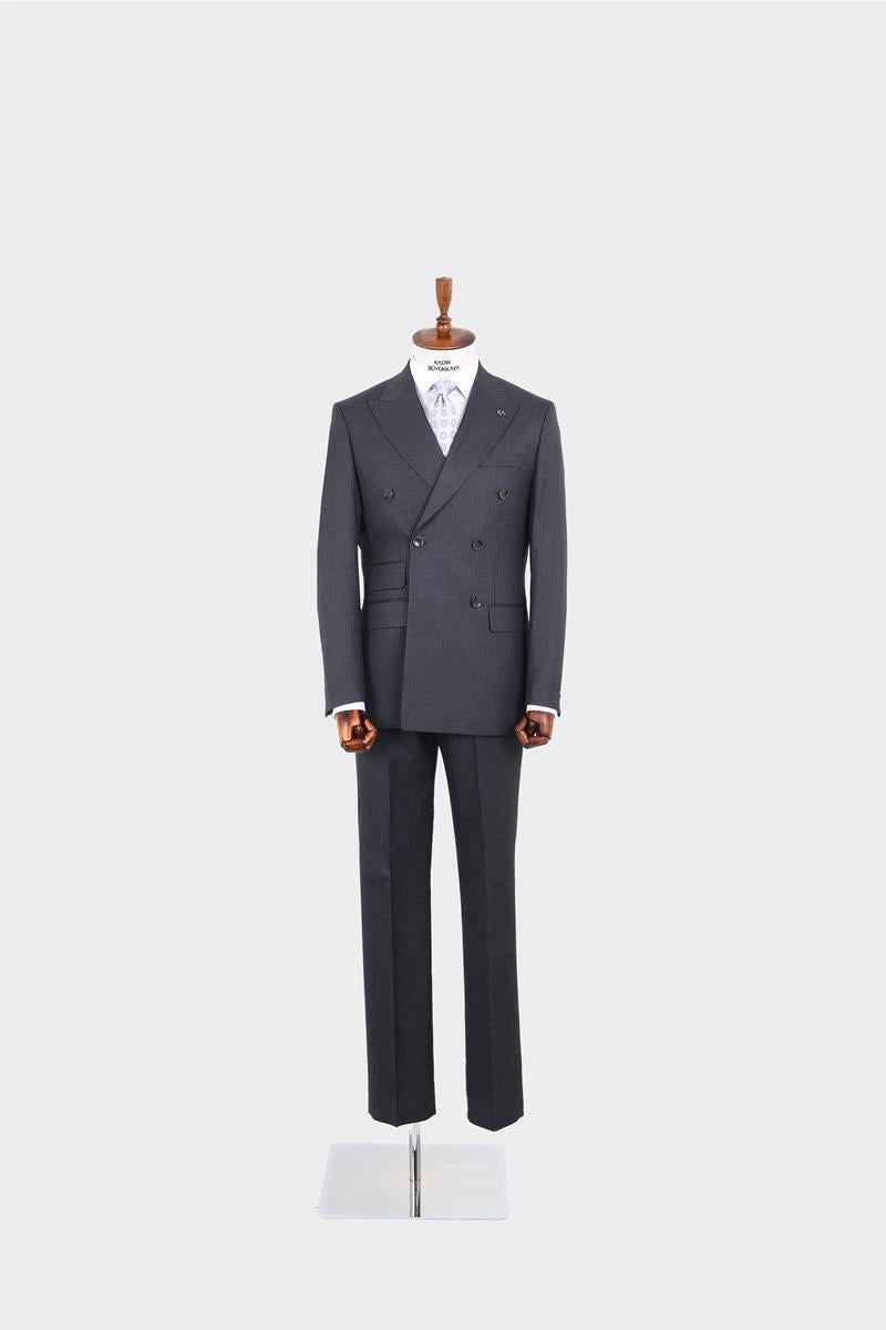 Kırlangıç Yaka Kruvaze Erkek Takım Elbise-KAW1273W