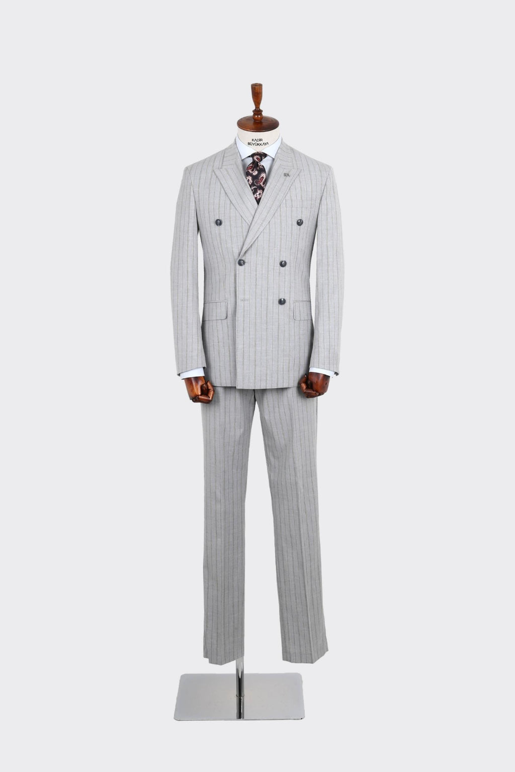 Kırlangıç Yaka Kruvaze Erkek Takım Elbise-KAX1271W