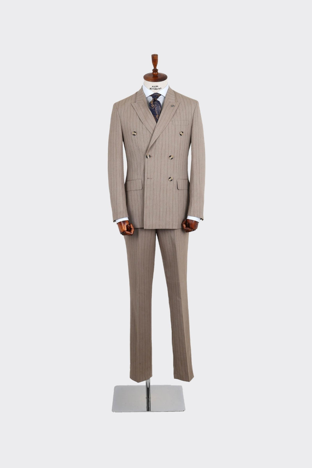 Kırlangıç Yaka Kruvaze Erkek Takım Elbise-KAX1271W