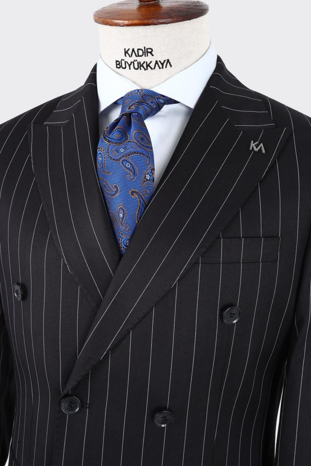 Kırlangıç Yaka Kruvaze Erkek Takım Elbise-KAX1254S