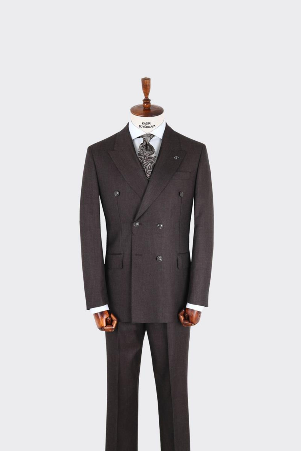 Erkek Kırlangıç Yaka Kruvaze  Takım Elbise-KAX1275W