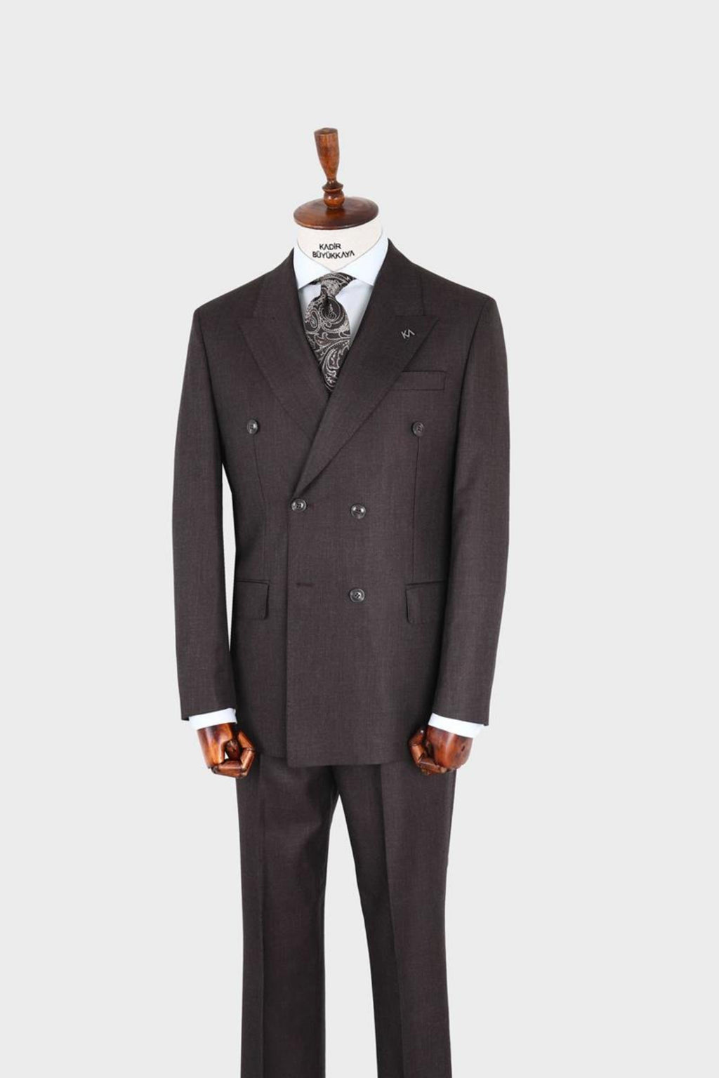 Erkek Kırlangıç Yaka Kruvaze  Takım Elbise-KAX1275W