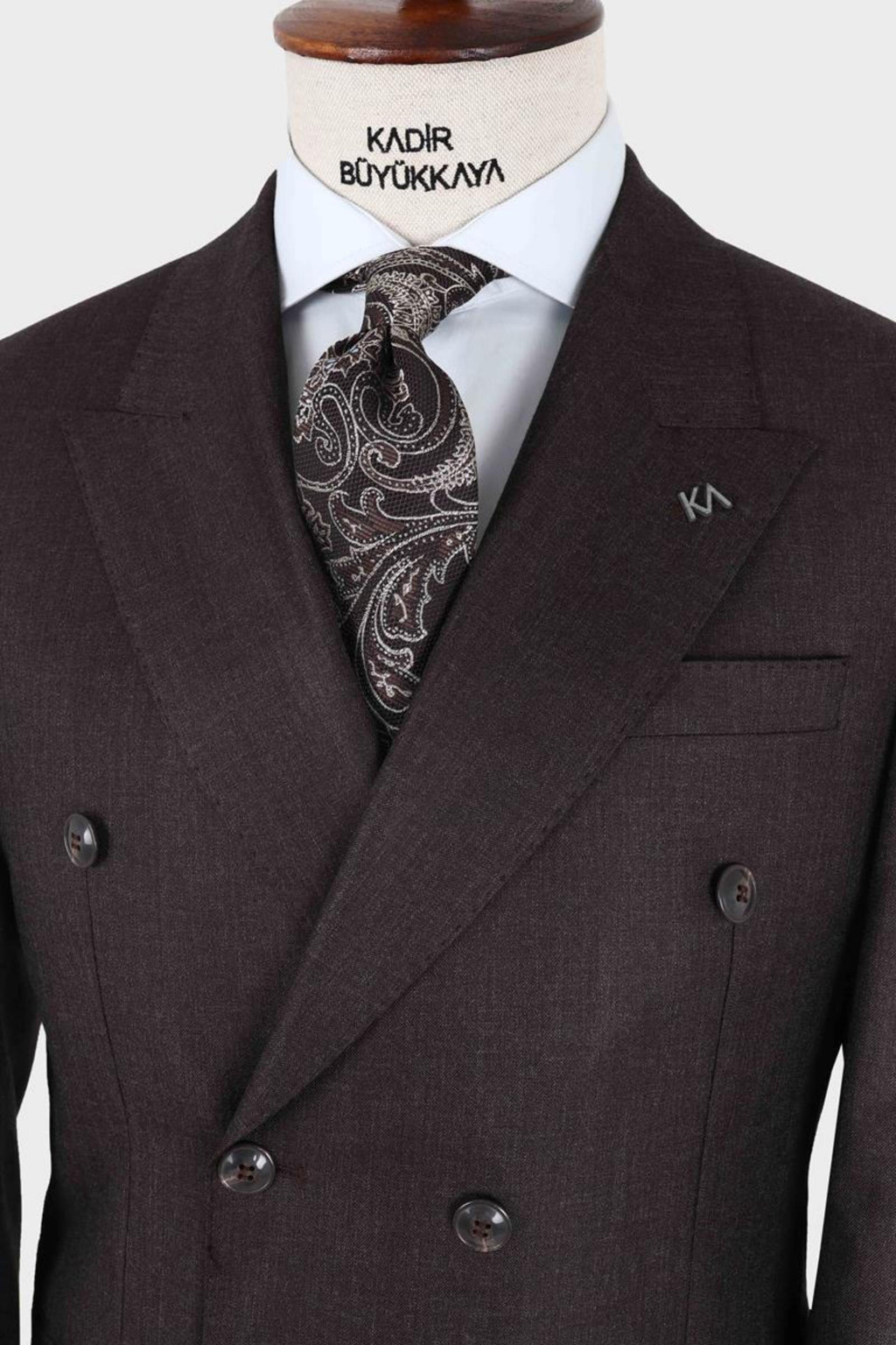 Erkek Kırlangıç Yaka Kruvaze  Takım Elbise-KAX1275W