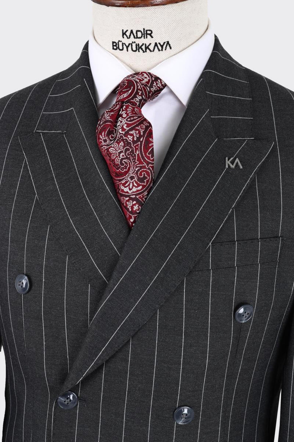 Erkek Kırlangıç Yaka Kruvaze  Takım Elbise-KAX1276W