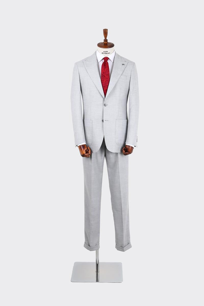 Kırlangıç Yaka Pileli Erkek Takım Elbise-KAX1302S