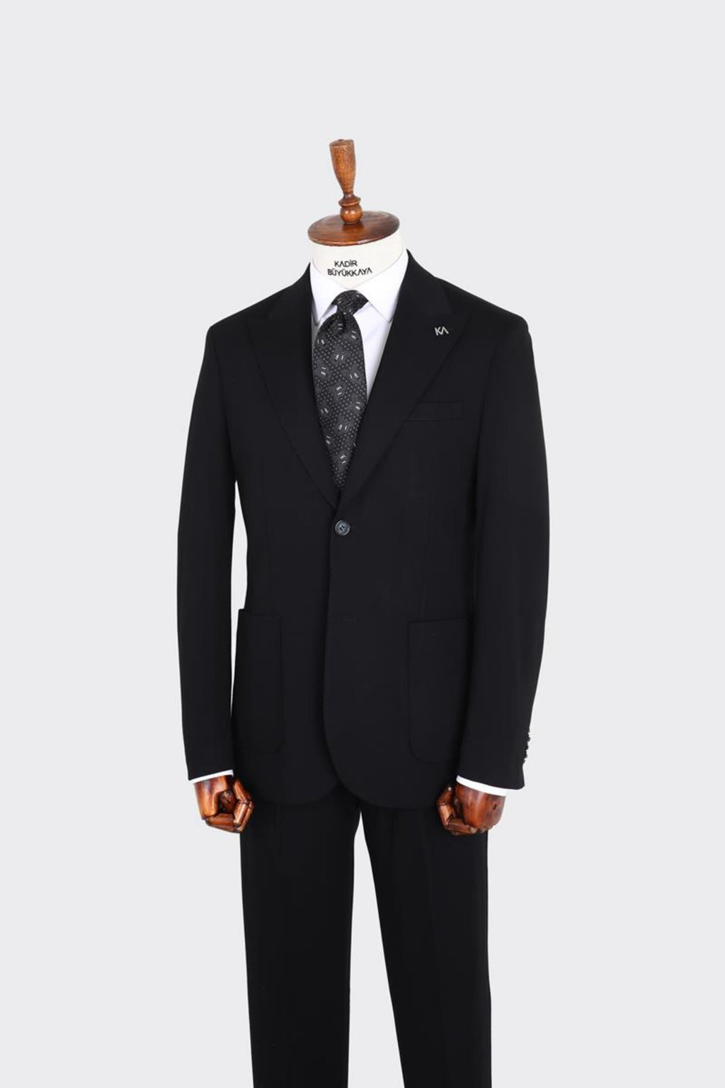 Kırlangıç Yaka Pileli Erkek Takım Elbise-KAX1300S