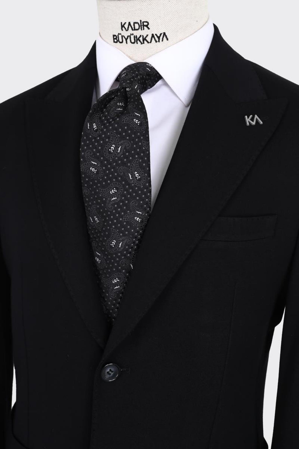 Kırlangıç Yaka Pileli Erkek Takım Elbise-KAX1300S