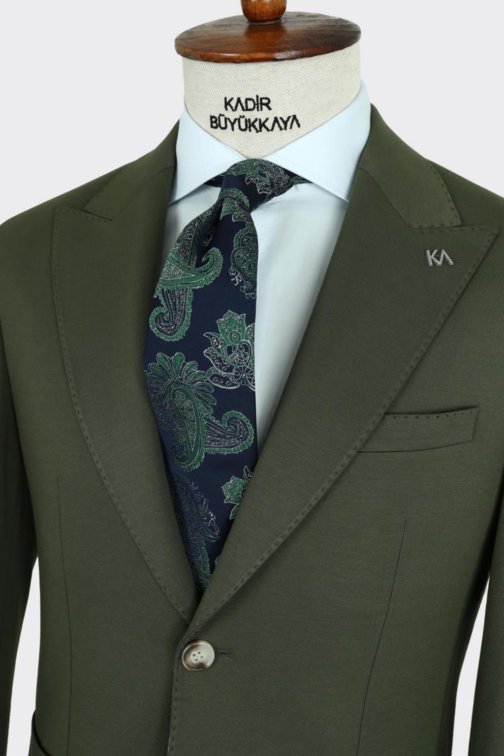 Kırlangıç Yaka Pileli Erkek Takım Elbise-KAX1300S