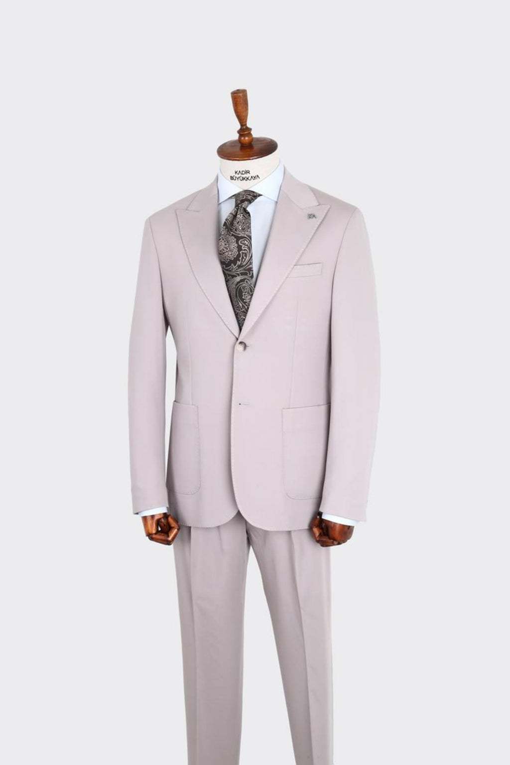 Kırlangıç Yaka Pileli Erkek Takım Elbise-KAX1300S