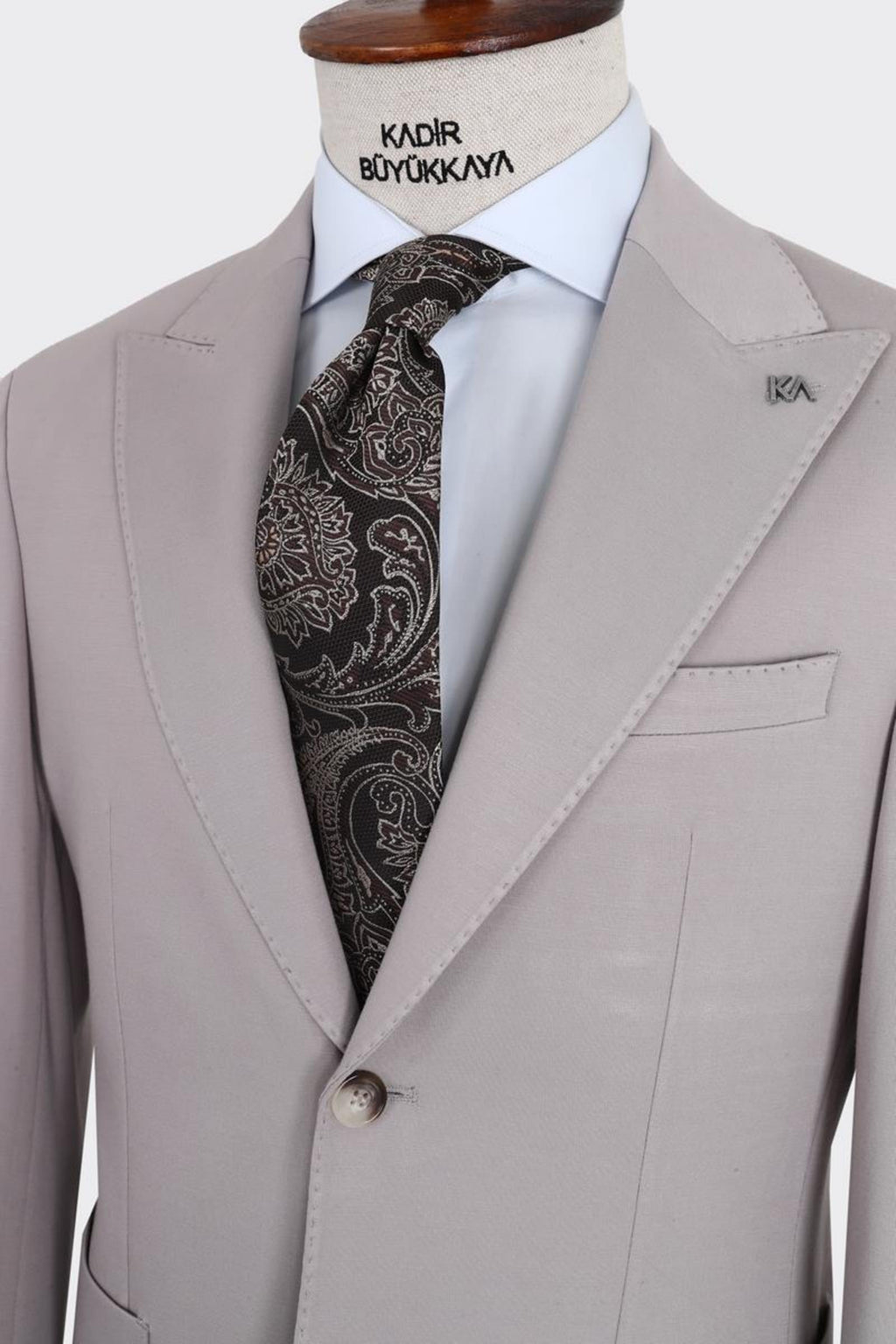 Kırlangıç Yaka Pileli Erkek Takım Elbise-KAX1300S