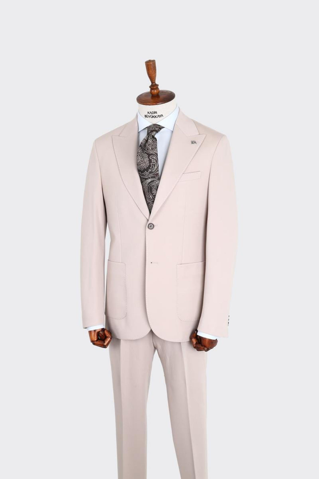 Kırlangıç Yaka Pileli Erkek Takım Elbise-KAX1300S