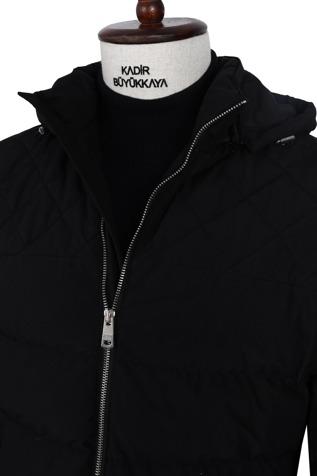 Kışlık Kapüşonlu Modern Erkek Mont - Dayanıklı Polyester Kumaş-KAV9102W