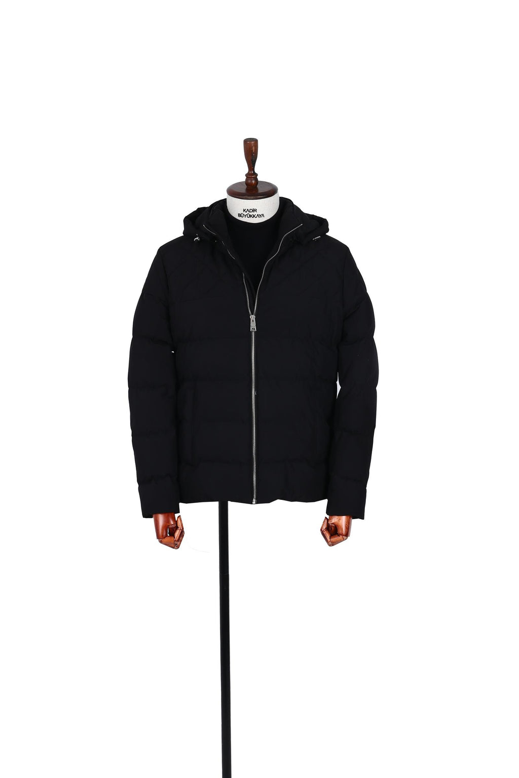 Kışlık Kapüşonlu Modern Erkek Mont - Dayanıklı Polyester Kumaş-KAV9102W